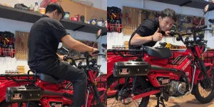 Potret Ariel NOAH Beli dan Pasang Knalpot Baru untuk Motor Kesayangan, Harganya Puluhan Juta!