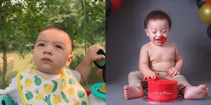 Potret Baby Air yang Selalu Bikin Gemas Netizen, Cium Diri Sendiri Lewat Kaca - Wajah Datar dan Melongo Lucu