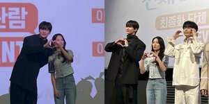 Potret Byeon Woo Seok, Kim Hye Yoon, Song Geon Hee dan Member Eclipse di Nobar Episode Akhir 'LOVELY RUNNER'