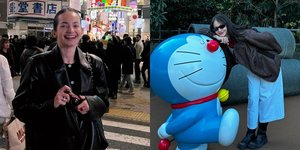 Potret Enzy Storia Liburan ke Jepang Tanpa Suami, Bersama Teman-Teman Ketemu Doraemon