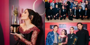 Potret Haru Prilly Latuconsina Saat Terima Piala Citra FFI 2023 Kategori Pemeran Pendukung Wanita Terbaik