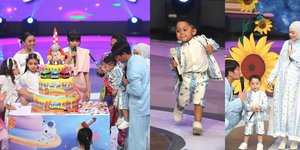 Potret Levian Al Fatih Anak Lesti Kejora dan Rizky Billar Meriahkan Perayaan Ultah ke-2 Mentari TV, Penuh Bahagia