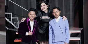 Potret Melly Lee Bareng Azzio, Rama, Tasya DA7 di Dangdut Academy 8