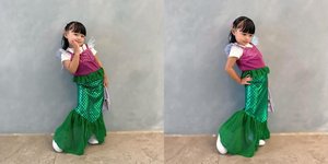 Potret Menggemaskan Ameena Anak Atta & Aurel Cosplay Jadi Mermaid Pondok Indah, Fotogenik Banget