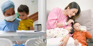 Potret Momen Kiano Pertama Kalinya Bertemu Baby Kenzo, Kakak yang Selalu Gemes - Gantengnya Saingi Baim Wong