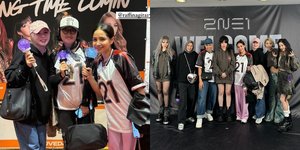 Potret Nagita Slavina dan Ayana Moon Nonton Konser 2NE1, Diundang YG Entertainment - Dapat Akses Backstage