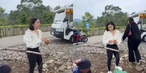 Potret Nikita Willy Beli Rujak Buah, Issa Juga Penasaran dengan Penjualnya