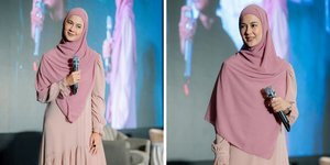 Potret Paula Verhoeven Tampil sebagai Co-Host di Kajian Ustaz Hanan Attaki, Anggun dan Inspiratif