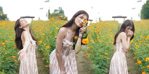 Potret Photoshoot Sabrina Chairunnisa di Korea Selatan, Pakai Dress Cantik - Mirip Gadis ABG