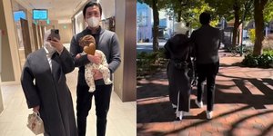 Potret Princess R Pertama Kali Ikut Mudik Syahrini dan Reino Barack ke Jepang, Gemes Saat Cium Mommy