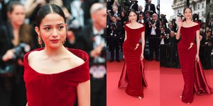 Potret Putri Marino di Red Carpet Festival Film Cannes 2024, Stunning dengan Dress Merah