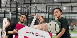 Potret Rizky Febian dan Mahalini Juara 2 di Turnamen Padel