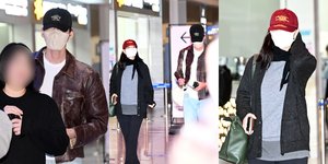 Potret Shin Min Ah dan Kim Woo Bin Kedapatan di Bandara Incheon Berdua, Berangkat Liburan Bareng