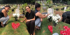 Potret Soraya dan Shahnaz Nyekar ke Makam Marissa Haque, Minta Izin Sebelum Jadi Muse Karya Chiki Fawzi