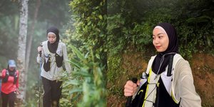 Potret Tsana Penulis Terkenal Tampil Cantik Natural Saat Hiking