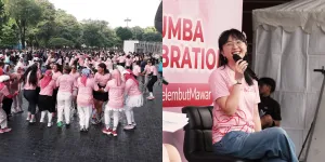 Potret Winona Aramita Seru-Seruan di Event Zumba Bareng Ratusan Peserta, Semua Kompak Pakai Dresscode Pink