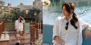 Potret Zee Asadel Nikmati Momen Liburan di Dubai, Pamer Keindahan Burj Khalifa