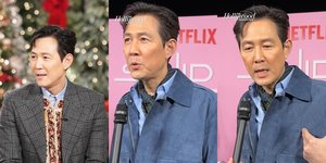 Promosi 'SQUID GAME 2', 8 Potret Lee Jung Jae Tak Selamat dari Kamera Wartawan Hollywood - Netizen Korea Soroti Keriput di Wajah dan Leher