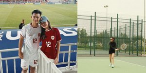 Punya Hobi Olahraga, 8 Potret Azizah Salsha Main Tenis Bareng Suami di Qatar
