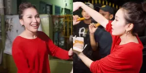 Rambut Dicepol, 8 Potret Ayu Ting-Ting Grebek Sahur Keliling di Gang Kampung - Heboh Bareng Warga