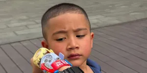 Rayyanza Botak, Pengen Mirip Papa Raffi Ahmad