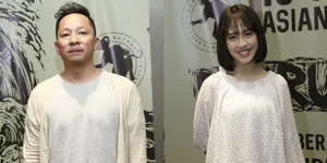 Ringgo Agus Rahman dan Zara JKT48 di Screening 'KELUARGA CEMARA'