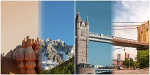 Satukan Pemandangan Dua Negara Berbeda, Jepretan Ini Tampak Ajaib