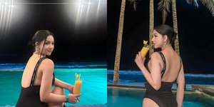 Sebut Biduan Juga Butuh Hiburan, 6 Potret Lala Widy Liburan di Beach Club Bali Pakai Baju Renang One-Piece