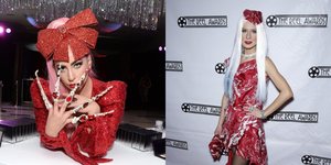 Selalu Jadi Fashion Center yang Unik, Intip 8 Potret Transformasi Lady Gaga - Pernah Pakai Daging Mentah