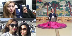 Serunya Liburan Dena Rachman Jelajahi Korea, Intip Yuk