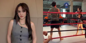 Siap Terima Tantangan Duel, 8 Potret Happy Asmara yang Kini Sibuk Latihan Bela Diri - Tetap Cantik Meski Keringetan
