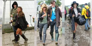 Simak Gaya Para Seleb Pakai Boots Karet Tembus Lautan Lumpur