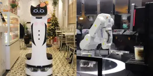 Super Canggih! Intip 10 Potret Robot Pramusaji dan Barista yang Sudah Mulai Beroperasi di Sebuah Cafe di Jakarta