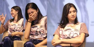 Syuting di Italia, Mikha Tambayong Ganti Baju di Balik Sarung!