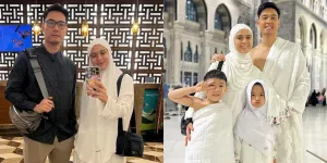 Tahun Baru di Tanah Suci, 8 Potret Nycta Gina dan Rizky Kinos Umrah Bersama Keluarga