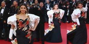 Tangan Pakai Gips, Potret Aishwarya Rai Tetap Tampil Memesona di Red Carpet Cannes 2024 - Tak Bisa Pakai Gaya Andalan