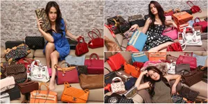 Tiduran di Antara Hermes Mahalnya, Rina Herkiamto Bikin Ngiler!