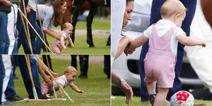 Tingkah Lucu Putra Kate Middleton Saat Bermain di Atas Rumput