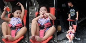 Tingkah Lucu Safeea Saat Bermain Bersama Ahmad Dhani