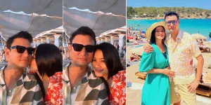 Titi Kamal - Christian Sugiono Pamer Kemesraan di Ibiza, Wajah Awet Muda Bikin Salfok