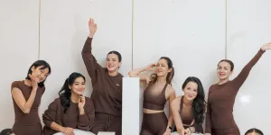 Titi Kamal Yoga Bareng Cathy Sharon & Alice Norin, Pakaiannya Dipuji Sopan