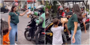 Toleransinya Dipuji Netizen, Seperti Ini 8 Potret Jennifer Bachdim Saat Bagi-bagi Takjil Kepada Orang yang Berpuasa