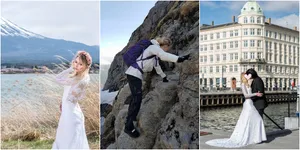 Totalitas, Pasangan Ini Keliling Dunia Untuk Foto Pre-Wedding!