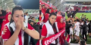 U23 Maju ke Babak Semifinal, 9 Potret Fitri Carlina Nangis Terharu di Pertandingan Indonesia Vs Korea Selatan