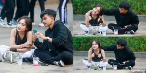Viral di TikTok, Intip Potret Mesra Jeje Gadis Citayam Bersama Pacar yang Tak Ragu Umbar Kemesraan di Tengah Jalanan Sudirman