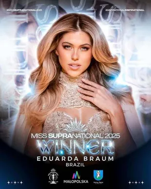 7 Potret Eduarda Braum Asal Brazil Berhasil Dinobatkan Sebagai Miss Supranational 2025