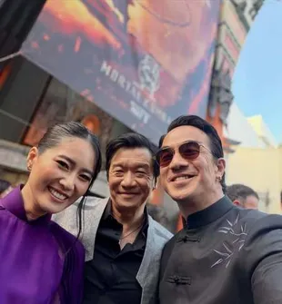8 Potret Joe Taslim di Gala Screening Mortal Kombat II, Tampil Bareng Mehcad Brooks