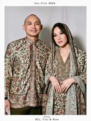 Dua Hari, Dua Gaya! Potret Seragam Batik Keluarga BCL di Momen Lebaran