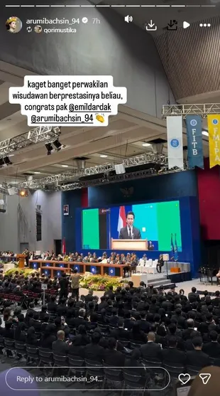 Potret Arumi Bachsin Dampingi Emil Dardak, Jadi Lulusan Terbaik PPI ITB