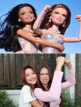 Potret Jennifer Coppen & Rebecca Klopper Tirukan Meme Lucu, Ekspresif Banget